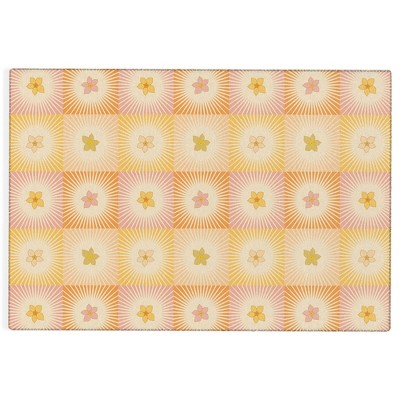 Iveta Abolina Cheerful Sun Check Outdoor Rug - Deny Designs