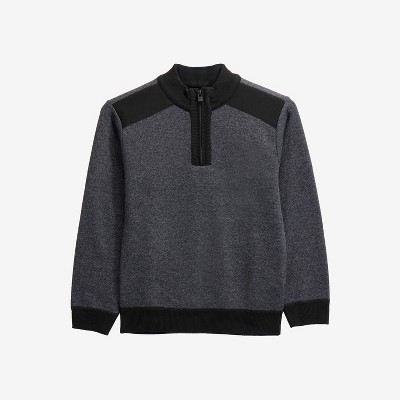 X RAY Boy's Fleece Quarter Zipper Sweater