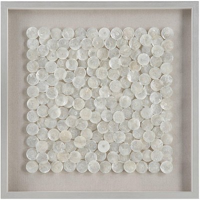 Uttermost Roxas 31 1/2" Square Capiz Shells Shadow Box Framed Wall Art