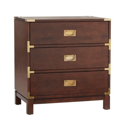 Borden Campaign 3-Drawer Nightstand - Inspire Q