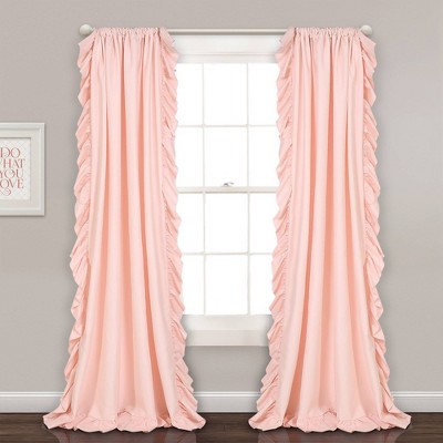 Set of 2 Reyna Light Filtering Window Curtain Panel - Lush Décor