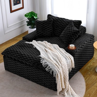 Compact Sofa for Small Spaces with Pillows, Modern Minimalist Sofa for Bedroom or Living, 51 Inch Sofa with Backrest for Versatile Comfort-Koiai