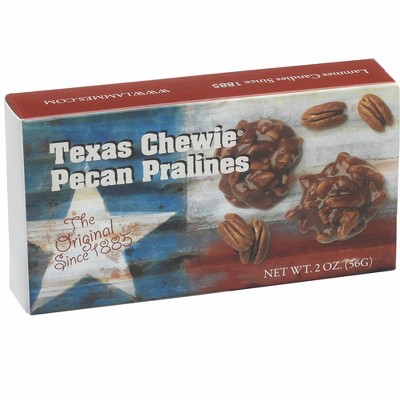 Lammes Candies Texas Flag Chewie Pecan Pralines 2 Pieces Per Box, 48 Box