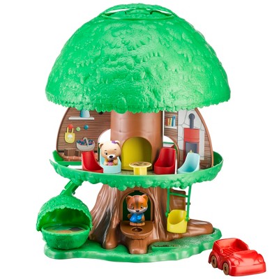 Timber Tots: Magic Tree House - 16pc Playset, Pop-Up Rooms, Figures, Car