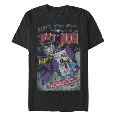 Men's Batman Joker Vintage Card T-Shirt