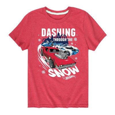 Boys' - Hot Wheels - Dashing Through The Snow Short Sleeve Graphic T-Shirt