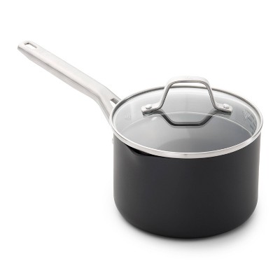 Calphalon 2.5qt Hard Anodized Nonstick Sauce Pan with Lid: Stay-Cool Handle, Tempered Glass, Dishwasher-Safe
