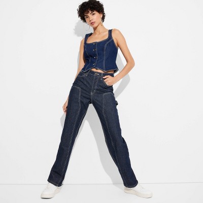 Women's High-Rise EasyRigid Straight Jeans - Wild Fable™