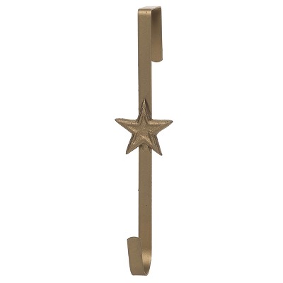 Transpac 11.42 in Gold Metal Christmas Star Wreath Holder Perfect for Holiday Decor and Wreath Accessories