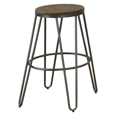 Set of 2 Puckard Contemporary Counter Height Barstools - HOMES: Inside + Out