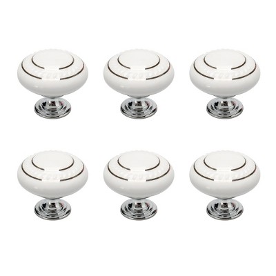 Unique Bargains Ceramic Vintage Knobs Drawer Pull Handle Cupboard Dresser 6pcs
