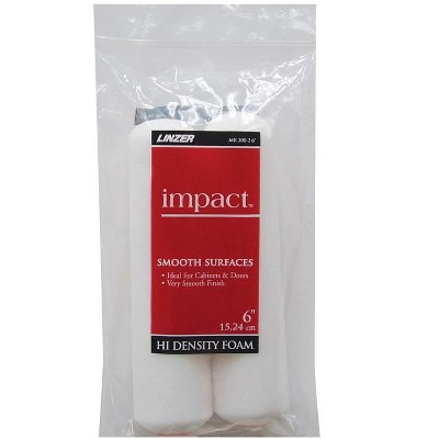 Linzer Impact Foam 6 in W Mini Paint Roller Cover 2 pk