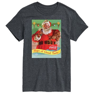 Men's - Coca-Cola - Sip Of Good Taste Vintage Coca Cola Santa Short Sleeve Graphic T-Shirt