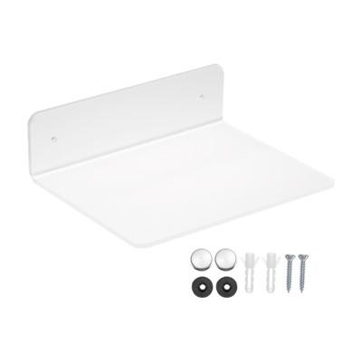 Unique Bargains Acrylic Floating Wall Mounted Floating Shelf for Bathroom Wall Decoration