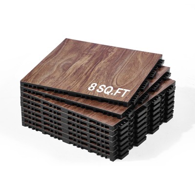 VEVOR Dance Floor Tiles, 12.4 x 12.4 in 9 Piece Interlocking Dance Flooring, Portable Dance Practice Floor with Cushioned Base