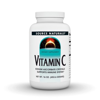 Vitamin C- Sodium Ascorbate Crystals by Source Naturals, Inc.  -  16 oz Powder