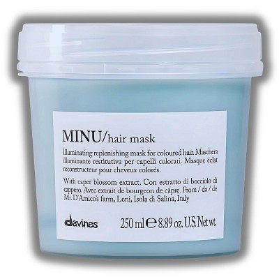 Davines Minu illuminating Replenishing Mask (8.89 oz) - Revitalizing, Color-Protecting Treatment for Colored Hair