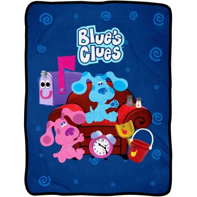 Blue's Clues Classic Character Group Photo Blanket 46"x60" Flannel Fleece Throw