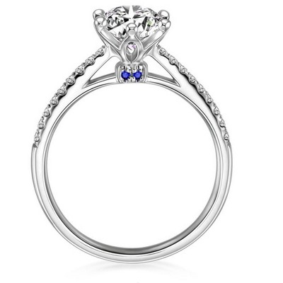 Merci Engagement Ring Sterling Silver Solitaire Cz Womens Ginger Lyne Collection