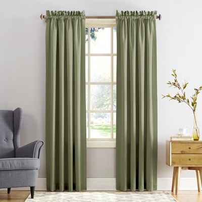 Sun Zero Room Darkening Seymour Rod Pocket Curtain Panel