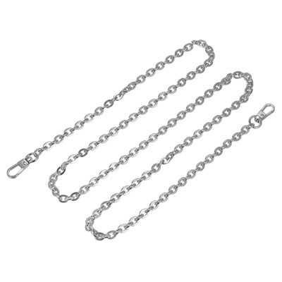 Unique Bargains Iron Flat Cross Body Handbag Replacement Straps with Buckle 39" Silver Tone