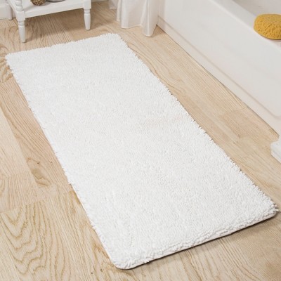 Lavish Home 58x24 Chenille Bath Runner- with Non-Slip Backing, Absorbent High-Pile Memory Foam Rug