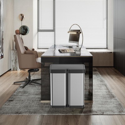 Automatic Trash Can, Touchless Stainless Steel Wastebasket, Smart Motion Sensor Rubbish Can