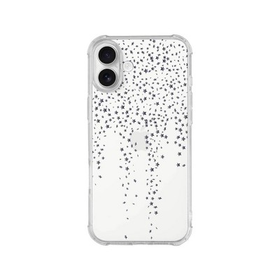Centon iPhone 16 'Falling Stars' Printed Plus Case Tough Edge - Clear: Apple Compatible TPU Cover
