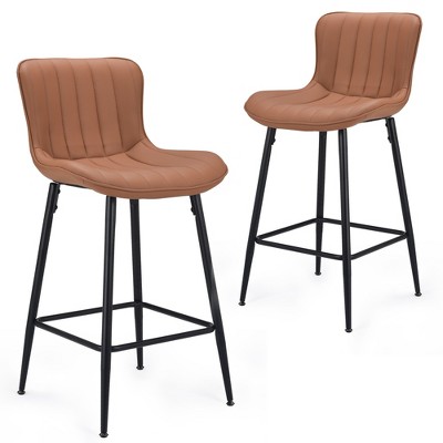 GlasFlength Dining Sets, Mid-Century Modern Swivel Bar Stool Set of 2, Adjustable Height for Kitchen, Bar, Counyer, Pink, 19.3"*14.9"*36.32"