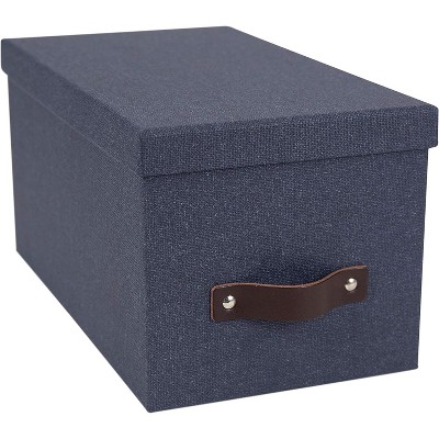 Bigso Silvia Organizational Storage Box with Leather Handle