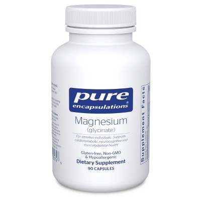 Pure Encapsulations Magnesium (Glycinate) - Supplement to Support Stress Relief, Sleep, Heart Health, Nerves, Muscles, and Metabolism - 90 Capsules