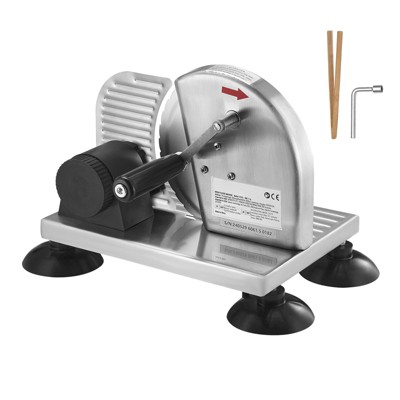 VEVOR Manual Bread Slicer, 0-6" Adjustable Thickness Cheeser Butter Cutting, Micro-Serrated Stainless Steel Blade, Aluminum Alloy Cheese Slicer