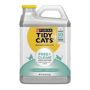 Purina Tidy Cats Free & Clean Unscented Clumping Scoop Cat & Kitty Litter for Multiple Cats - 1 of 4