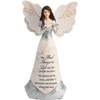 Pavilion Gift Company - Best Things in Life - 8" Angel Holding Butterflies - Decorative Objects