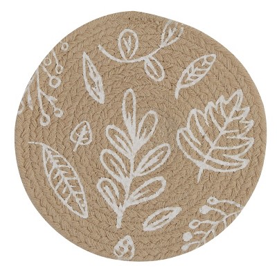 Split P Leaf Beige Round Trivet