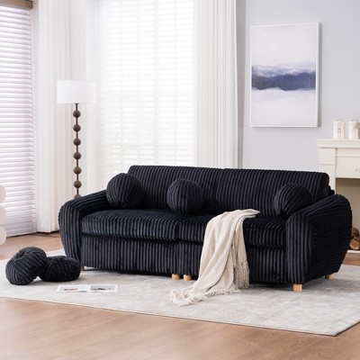 APRILSOUL Modern Sectional Loveseat for Living Room, Corduroy Sofa Couch, Upholstered Sofa for Apatment Bedroom Home Office