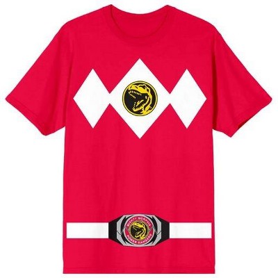 Power Rangers Ranger Men's Black Crew Neck Short Sleeve Cosplay Tee