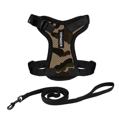Step-in Lock Adjustable Cat Harness w. Cat Leash Combo Set with Neoprene Handle 5ft - Small, Medium and Large Breed Cats