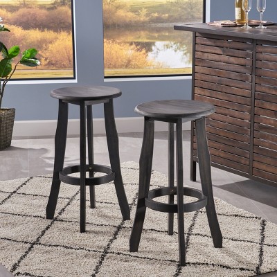 Christopher Knight Home Pike Indoor/Outdoor Acacia Wood 30 Inch Backless Barstools (Set of 2)
