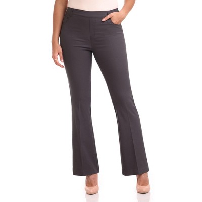 Rekucci Women's EcoCosy Comfort Butter Soft Pull-On 5 Pocket Pant with Flare Leg
