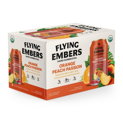 Flying Embers Orange Passion Mimosa Hard Kombucha - 6pk/ 12 fl oz Cans