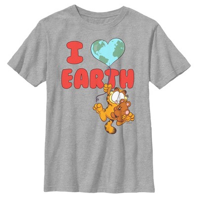 Boy's Garfield I Love Earth Friends T-Shirt