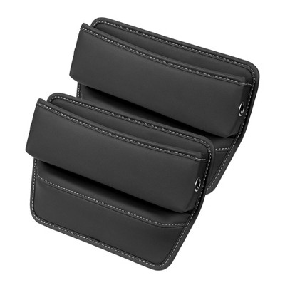 HOM Car Seat Gap Filler Organizer - Car Organizer for Between Seat & Console - Car Storage Organizer for Phone, Keys, Wallets - Universal Fit (2-pack)