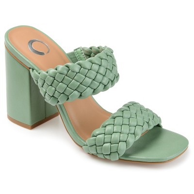 Journee Collection Women's Melissa Open Toe High Block Heel Pumps