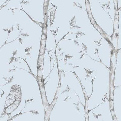 NuWallpaper Woods Peel and Stick Wallpaper Blue: Removable Adhesive Vinyl, Self-Adhesive, Smooth Finish, 28.2 Sq Ft Coverage