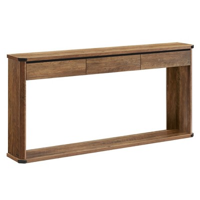 VASAGLE Console Table, 63 Inches Sofa Table, Narrow Entryway Table, Entry Table with 3 Drawers, Bottom Shelf, Metal Corners