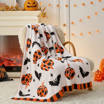 Snuggle Sac Ultra-Soft Halloween Throw Blanket, Seasonal Decorative Blanket 50*60"