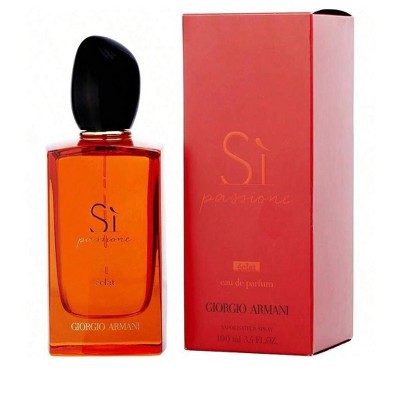 Armani Si Passione Eclat By Giorgio Armani Women Damask Rose, White Musk, Madagascar Vanilla, May Rose, Black Currant Eau De Parfum Spray 3.4 Oz