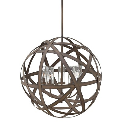 Hinkley Carson 26 1/2" Wide Vintage Iron 5-Light Outdoor Chandelier