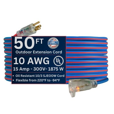 US Wire and Cable 10/3 Gauge Extreme Cold Weather Extension Cords